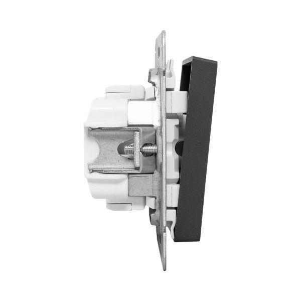 Выключатель 1-кл. СП Эпика механизм черн. EKF UP1-SWB-10 ТехноИмпульс