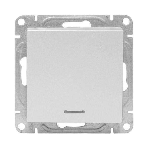 Выключатель 1-кл. СП Эпика с подсветкой механизм алюм. EKF UP1-SWA-14 ТехноИмпульс