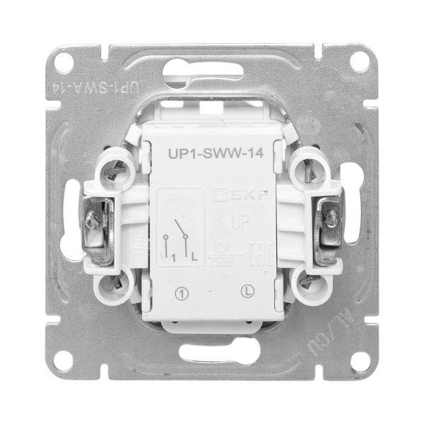 Выключатель 1-кл. СП Эпика с подсветкой механизм алюм. EKF UP1-SWA-14 ТехноИмпульс