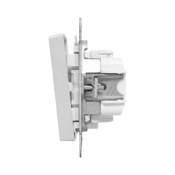 Выключатель 1-кл. СП Эпика с подсветкой механизм алюм. EKF UP1-SWA-14 ТехноИмпульс