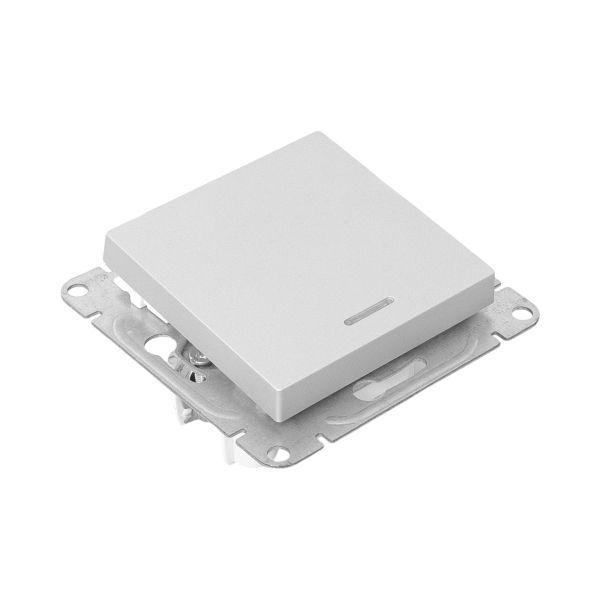 Выключатель 1-кл. СП Эпика с подсветкой механизм алюм. EKF UP1-SWA-14 ТехноИмпульс