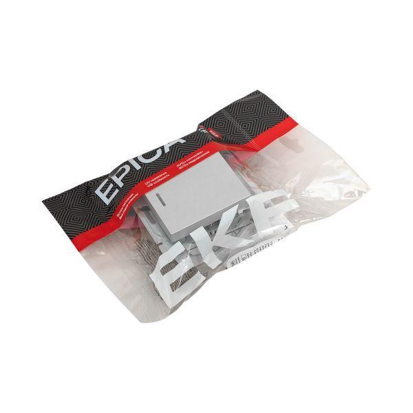 Выключатель 1-кл. СП Эпика с подсветкой механизм алюм. EKF UP1-SWA-14 ТехноИмпульс