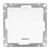 Выключатель 1-кл. СП Эпика с подсветкой механизм бел. EKF UP1-SWW-14 ТехноИмпульс