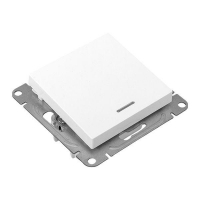 Выключатель 1-кл. СП Эпика с подсветкой механизм бел. EKF UP1-SWW-14 ТехноИмпульс