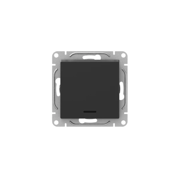 Выключатель 1-кл. СП Эпика с подсветкой механизм черн. EKF UP1-SWB-14 ТехноИмпульс