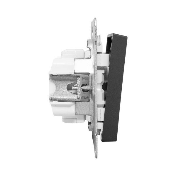 Выключатель 2-кл. СП Эпика механизм черн. EKF UP1-SWB-20 ТехноИмпульс