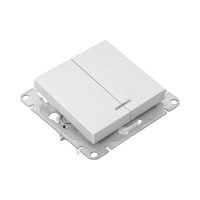 Выключатель 2-кл. СП Эпика с подсветкой механизм алюм. EKF UP1-SWA-24 ТехноИмпульс