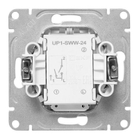 Выключатель 2-кл. СП Эпика с подсветкой механизм бел. EKF UP1-SWW-24 ТехноИмпульс