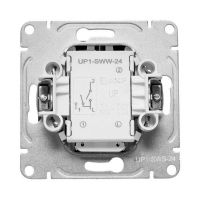Выключатель 2-кл. СП Эпика с подсветкой механизм черн. EKF UP1-SWB-24 ТехноИмпульс