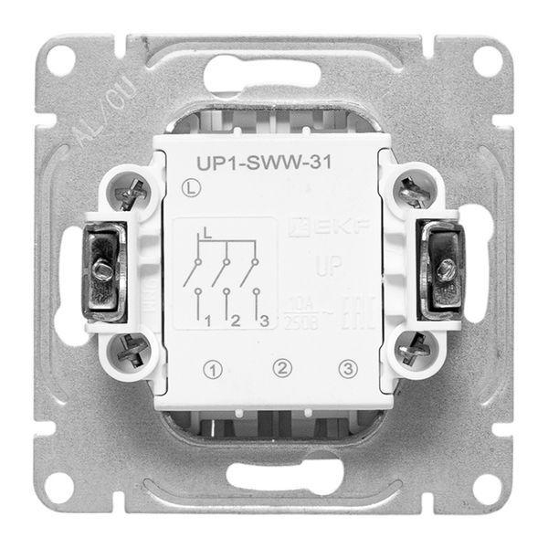 Выключатель 3-кл. СП Эпика механизм бел. EKF UP1-SWW-31 ТехноИмпульс