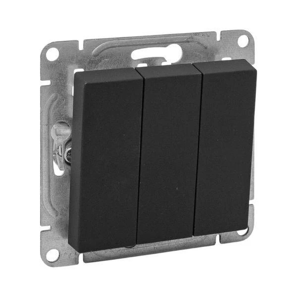 Выключатель 3-кл. СП Эпика механизм черн. EKF UP1-SWB-31 ТехноИмпульс