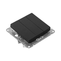 Выключатель 3-кл. СП Эпика механизм черн. EKF UP1-SWB-31 ТехноИмпульс