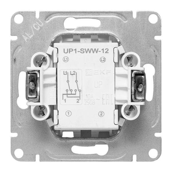 Выключатель перекрестный 1-кл. СП Эпика механизм бел. EKF UP1-SWW-12 ТехноИмпульс
