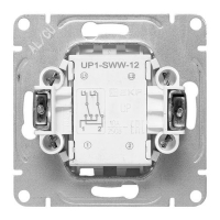 Выключатель перекрестный 1-кл. СП Эпика механизм бел. EKF UP1-SWW-12 ТехноИмпульс