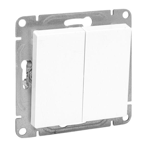 Выключатель проходной 2-кл. СП Эпика механизм бел. EKF UP1-SWW-21 ТехноИмпульс