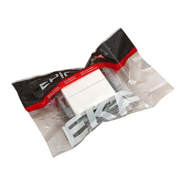 Выключатель проходной 2-кл. СП Эпика механизм бел. EKF UP1-SWW-21 ТехноИмпульс