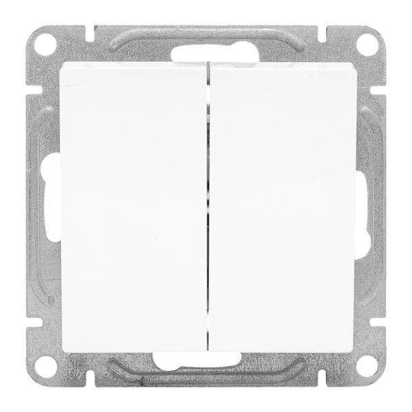 Выключатель проходной 2-кл. СП Эпика механизм бел. EKF UP1-SWW-21 ТехноИмпульс
