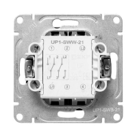 Выключатель проходной 2-кл. СП Эпика механизм черн. EKF UP1-SWB-21 ТехноИмпульс