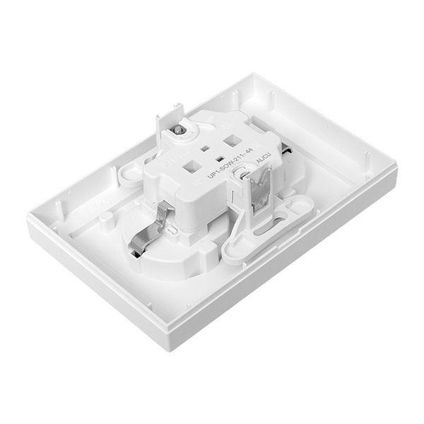 Розетка 2-м СП Эпика 16А IP44 с заземл. защ. шторки с рамкой с крышками механизм бел. EKF UP1-SOW-211-44 ТехноИмпульс