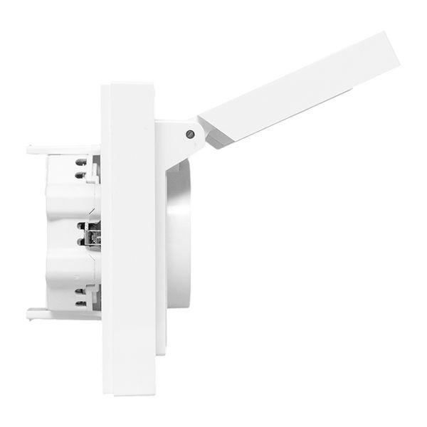 Розетка 2-м СП Эпика 16А IP44 с заземл. защ. шторки с рамкой с крышками механизм бел. EKF UP1-SOW-211-44 ТехноИмпульс