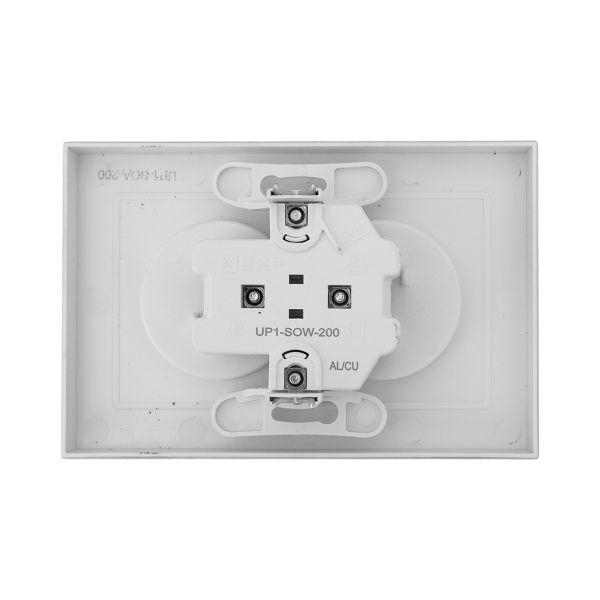 Розетка 2-м СП Эпика 16А без заземл. без защ. шторок с рамкой механизм алюм. EKF UP1-SOA-200 ТехноИмпульс