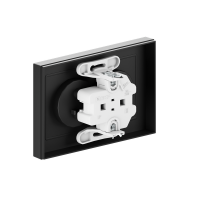 Розетка 2-м СП Эпика 16А без заземл. без защ. шторок с рамкой механизм черн. EKF UP1-SOB-200 ТехноИмпульс