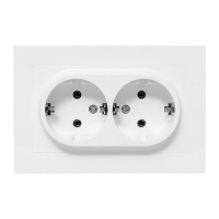 Розетка 2-м СП Эпика 16А с заземл. без защ. шторок с рамкой механизм бел. EKF UP1-SOW-210 ТехноИмпульс