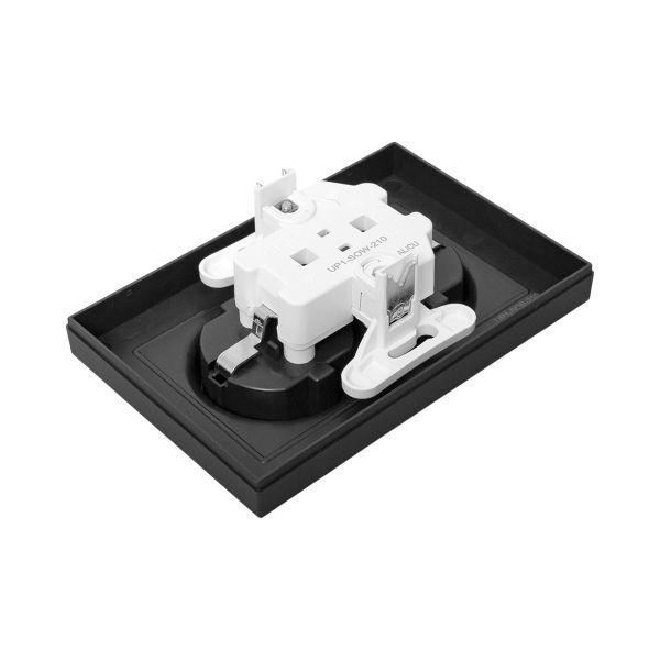 Розетка 2-м СП Эпика 16А с заземл. без защ. шторок с рамкой механизм черн. EKF UP1-SOB-210 ТехноИмпульс