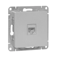 Розетка компьютерная 1-м СП Эпика RJ45 кат.5 механизм алюм. EKF UP1-SOA-RJ45-5 ТехноИмпульс