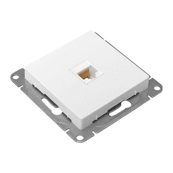 Розетка компьютерная СП Эпика RJ45 кат.5 механизм бел. EKF UP1-SOW-RJ45-5 ТехноИмпульс