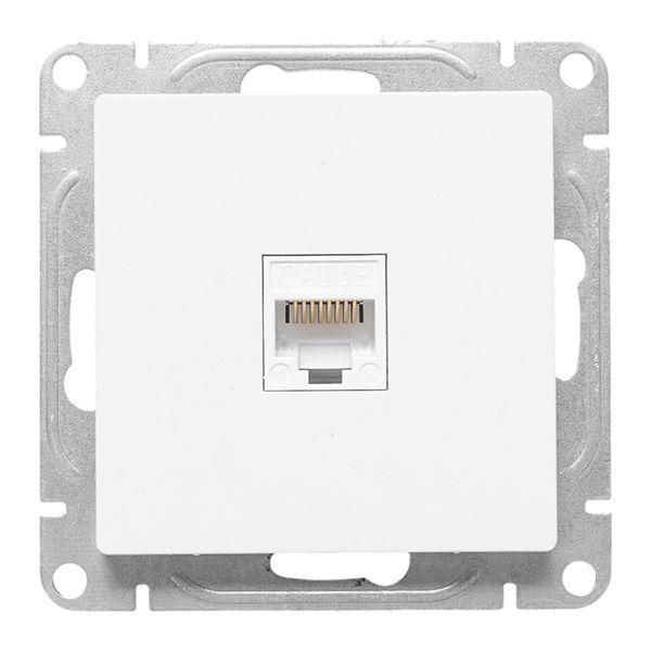 Розетка компьютерная СП Эпика RJ45 кат.5 механизм бел. EKF UP1-SOW-RJ45-5 ТехноИмпульс