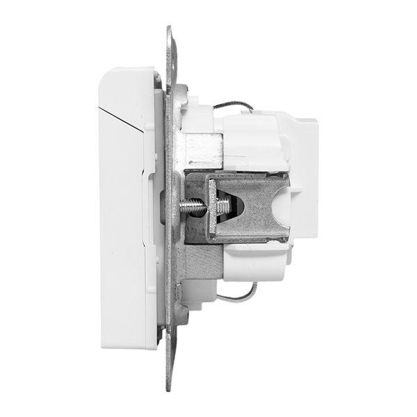 Розетка СП Эпика 16А IP44 с заземл. защ. шторки с крышкой механизм бел. EKF UP1-SOW-111-44 ТехноИмпульс