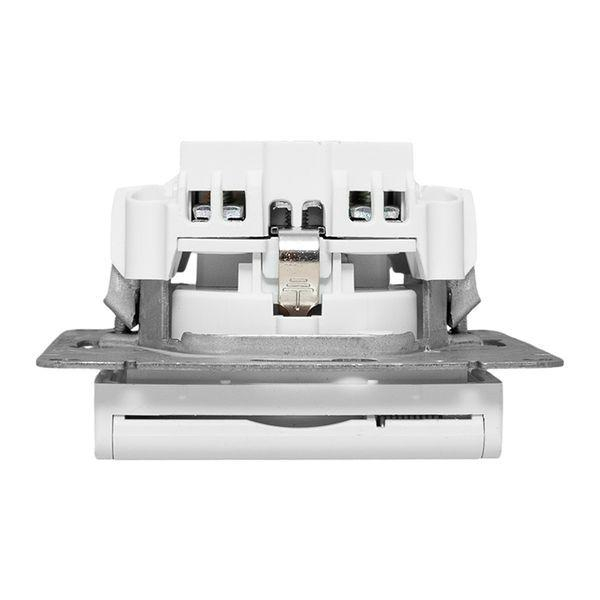 Розетка СП Эпика 16А IP44 с заземл. защ. шторки с крышкой механизм бел. EKF UP1-SOW-111-44 ТехноИмпульс