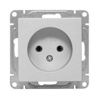 Розетка СП Эпика 16А без заземл. без шторок механизм алюм. EKF UP1-SOA-100 ТехноИмпульс