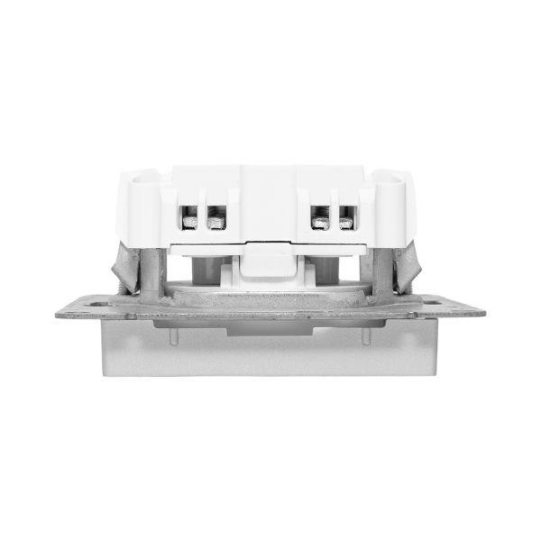 Розетка СП Эпика 16А без заземл. без шторок механизм алюм. EKF UP1-SOA-100 ТехноИмпульс