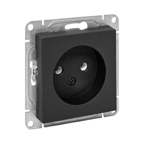 Розетка СП Эпика 16А без заземл. без шторок механизм черн. EKF UP1-SOB-100 ТехноИмпульс