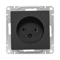 Розетка СП Эпика 16А без заземл. без шторок механизм черн. EKF UP1-SOB-100 ТехноИмпульс