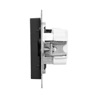 Розетка СП Эпика 16А без заземл. без шторок механизм черн. EKF UP1-SOB-100 ТехноИмпульс