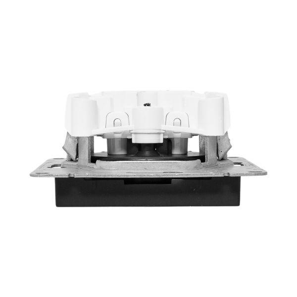 Розетка СП Эпика 16А без заземл. без шторок механизм черн. EKF UP1-SOB-100 ТехноИмпульс