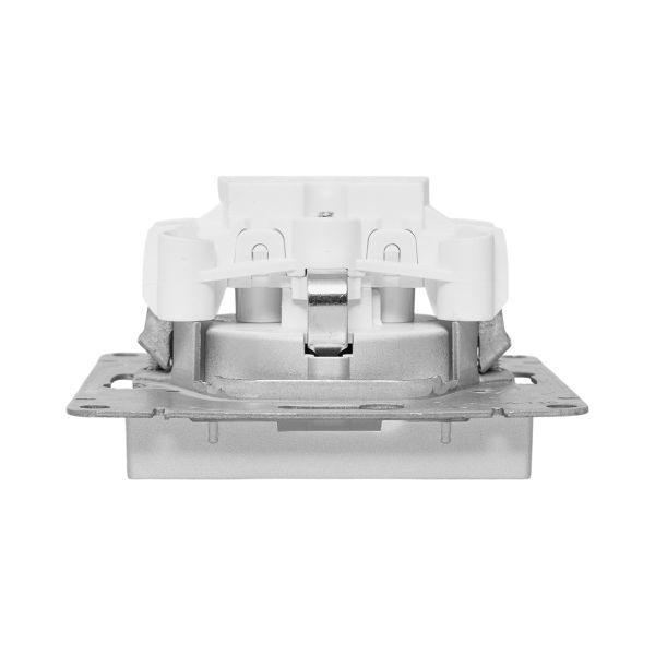 Розетка СП Эпика 16А с заземл. без защ. шторок механизм алюм. EKF UP1-SOA-110 ТехноИмпульс