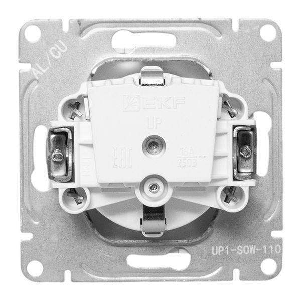 Розетка СП Эпика 16А с заземл. без защ. шторок механизм бел. EKF UP1-SOW-110 ТехноИмпульс
