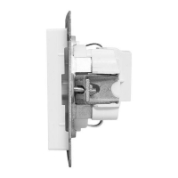 Розетка СП Эпика 16А с заземл. без защ. шторок механизм бел. EKF UP1-SOW-110 ТехноИмпульс