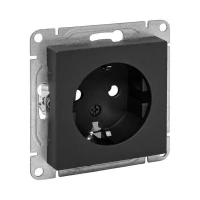 Розетка СП Эпика 16А с заземл. без защ. шторок механизм черн. EKF UP1-SOB-110 ТехноИмпульс