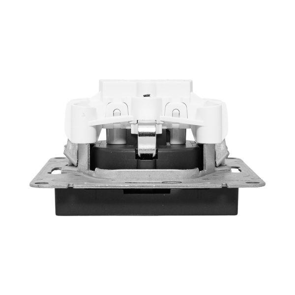 Розетка СП Эпика 16А с заземл. без защ. шторок механизм черн. EKF UP1-SOB-110 ТехноИмпульс