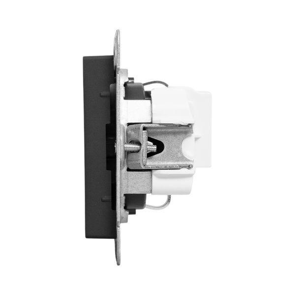 Розетка СП Эпика 16А с заземл. защ. шторки механизм черн. EKF UP1-SOB-111 ТехноИмпульс