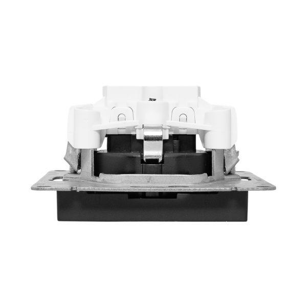 Розетка СП Эпика 16А с заземл. защ. шторки механизм черн. EKF UP1-SOB-111 ТехноИмпульс