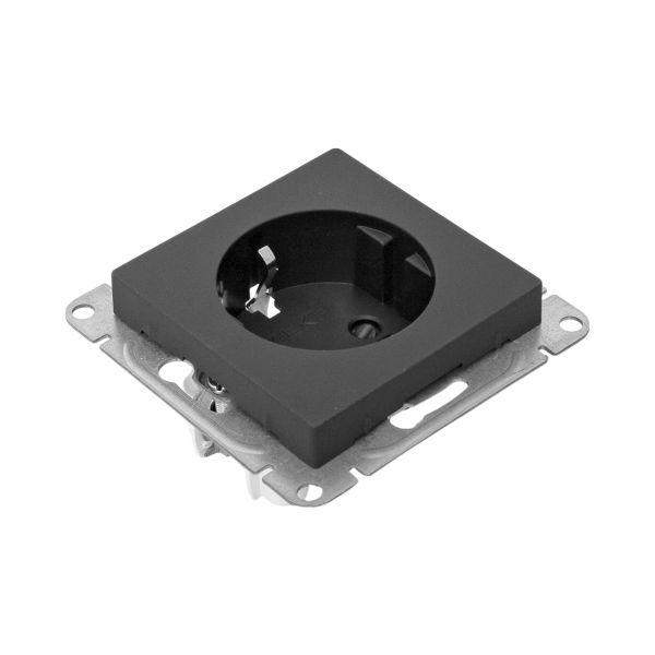 Розетка СП Эпика 16А с заземл. защ. шторки механизм черн. EKF UP1-SOB-111 ТехноИмпульс