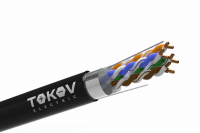 Кабель витая пара F/UTP 4х2х24AWG(0.51мм) кат.5E PE outdoor Fluke tested 305м (м) PRO TOKOV ELECTRIC TKP-C05-F42-5E-305-OD ТехноИмпульс