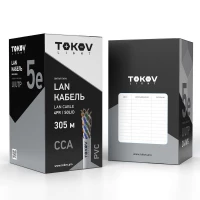 Кабель витая пара U/UTP 4х2х24 AWG кат.5E ССA PVC TOKOV Light (м) TOKOV ELECTRIC TKL-C06-U42CCA-5E-305-PVC ТехноИмпульс