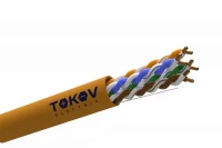 Кабель витая пара U/UTP 4х2х24AWG(0.48мм) кат.5E нг(А)-HF (LSZH) indoor Fluke tested 305м (м) TOKOV ELECTRIC TKE-C10-U/UTP-42-5E-305-LSZH ТехноИмпульс